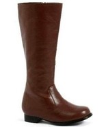 Halloween Cowboy Boots Kids Dress Up Brown Knee High Zip Side-sz 4/5 - $16.83