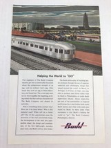1949 Vintage Print Ad Budd Passenger Train Railroad - £7.76 GBP