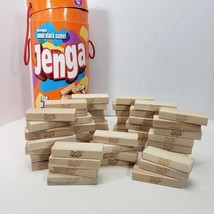 Jenga Game By Milton Bradley Hasbro  Round Carry Cannister Easy to Store - $13.09