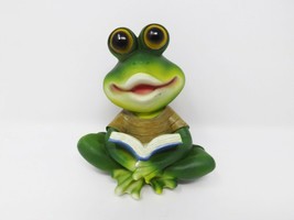 Home &amp; Garden Polyresin Reading Frog Figure - £8.95 GBP