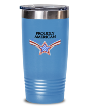 Independence Day Tumbler Proudly American LtBlue-T-20oz - £22.71 GBP