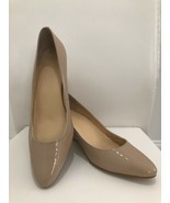 COLE HAAN Classic Nude/Tan Patent Leather Wedge Heels Sz 10 $180 - $79.12