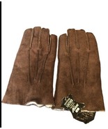 AVON Brown Leather Gloves NWT Size L Hong Kong Vintage Warm - $179.51 MXN
