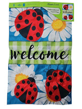 Meadow Creek Embroidered Yard Flag Welcome Ladybug  - $5.93