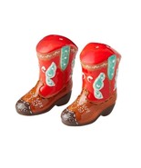 Pioneer Woman ~ Boots Pattern ~ Stoneware ~ Multicolored ~ Salt &amp; Pepper... - $22.44