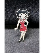 Old 1930&#39;s Betty Boop Pin Brooch Red Dress Enamel  - $10.39