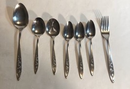 Oneida Community Stainless Flatware MY ROSE Serving Spoon Spoons Fork 7 Pc - $23.33