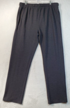 Orvis Pants Mens Size XL Black Rayon Slash Pockets Elastic Waist Pleated Front - £15.88 GBP