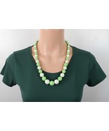 Vintage Mint Green Beaded Necklace - $17.99