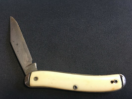 Old Vtg Antique Collectible Colonial Single Blade Stainless Steel Pocket... - $16.95