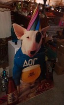 Spuds Mackenzie Bud Light Cardboard Cutout Sign 57&quot; Advertising has wear as is  - £181.38 GBP