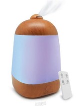 SpaMist Wood Grain Ultrasonic Diffuser with Remote by Sparoom LED Lights... - $530.61 MXN