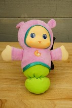 PLAYSKOOL Pink Glo Worm Plush Lullaby Baby Toy Lights Up &amp; Plays Music 10&quot; - £10.16 GBP
