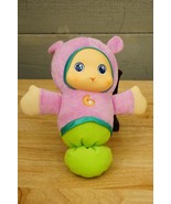 PLAYSKOOL Pink Glo Worm Plush Lullaby Baby Toy Lights Up &amp; Plays Music 10&quot; - £10.11 GBP