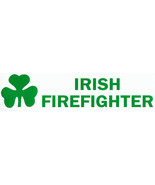 IRISH FIREFIGHTER vinyl decal with a large SHAMROCK - St. Patrick&#39;s Day ... - £3.10 GBP