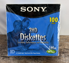 Sony 100MFD-2HD 1.44MB Double Sided Micro Floppy Diskettes - Pack of 100 - £55.18 GBP