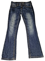 Women&#39;s Jeans Maurices 3/4 Small Reg Blue Boot Cut Stretch Denim cotton ... - £9.94 GBP