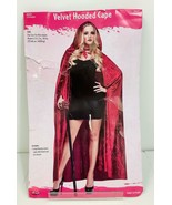 Fun World Unisex Adult Velvet Hooded Cape Halloween Costume Accessory~On... - $474.98 MXN