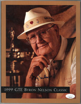 Byron Nelson signed 1999 GTE Byron Nelson Classic Golf Program- JSA #EE6... - £97.24 GBP