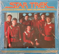 Classic Star Trek Movies #1-#3 Stardate 1986 Wall Calendar Pocket SEALED MINT - $9.74