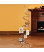 Spiral Wire Christmas Tree Card Photo Holder Display Stand Holds 100 Cards 46"H - $39.88