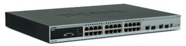 xStack Managed 24-Port 10/100 L2+ Switch, 4 Gigabit Copper Ports + 2 Com... - £126.56 GBP