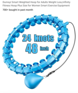 Smart Weighted Hoop for Adults Weight Loss,Infinity Fitness Hoop plus Si... - $542.77 MXN