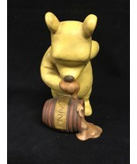 Disney Charpente Winnie The Pooh Eating His Honey Pot Heavy Resin Figuri... - $79.20