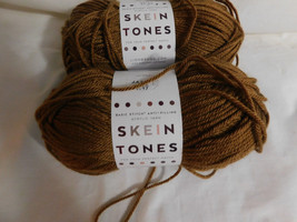 Lion Brand  Basic Stitch Anti Pilling Skein Tones Truffle lot of 2 Dye L... - £7.30 GBP