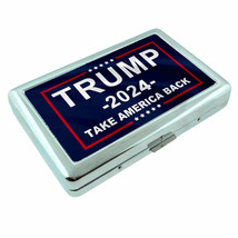 Donald Trump 2024 L1 Silver Metal Cigarette Case RFID Protection Wallet - £13.16 GBP