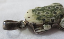 Vtg Sterling Silver 925 Hand Carved Toad Frog Pendant Totem Spirit Ferti... - £79.75 GBP