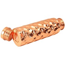 Copper Diamond Hammered Water Bottle Design Travelling Joint Free Leak Proof - £19.82 GBP