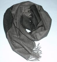 Sferra Ultra soft Black Cashmere Scarf Double Sided Fringed 13x80" New S... - $249.00