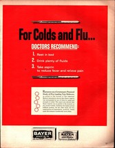 1963 BAYER ASPIRIN CHILDREN Colds &amp; Flu Medicine Vintage Print Ad nostal... - £20.76 GBP