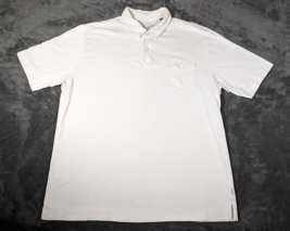 Tommy Bahama Polo White Solid Short Sleeve Relax Pocket Pima Cotton Golf... - $17.26