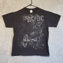 AC DC Cannon Rock Music Black Cotton T-shirt Size Medium Delta - £9.34 GBP