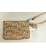 COACH Mini C Signature WRISTLET LRX Gold Silver Tone with Hang tag NEW W... - £55.12 GBP