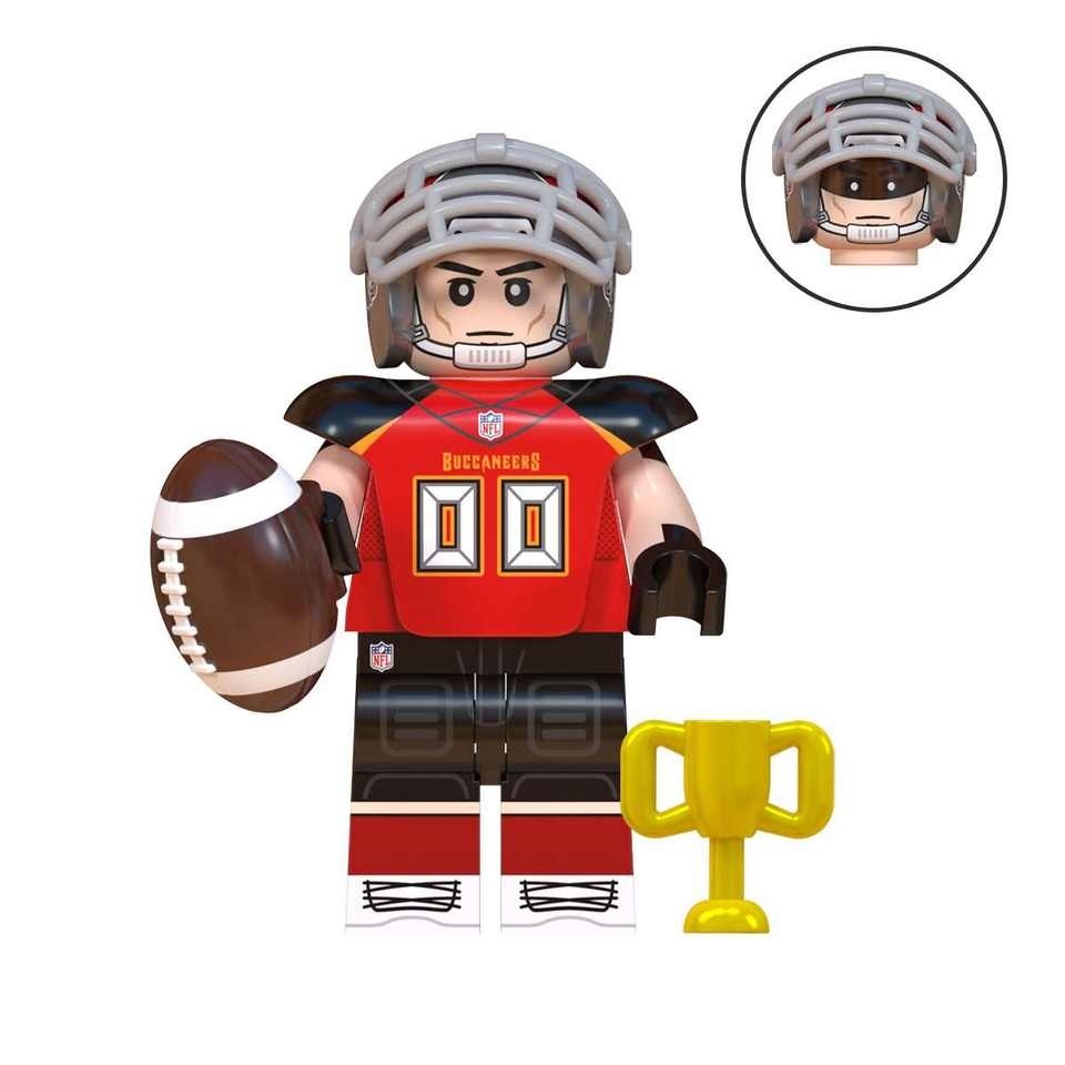 Football Player Buccaneers NFL Super Bowl Rugby Players Minifigures Building Toy