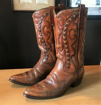 Men&#39;s DURANGO WEST 31408 Brown Braided Leather Western Cowboy Boots 8D - £30.86 GBP