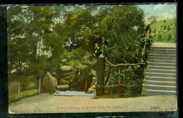 Vintage Art Postcard Rustic Spring Highland Park Pittsburgh PA Postal Hi... - $12.55