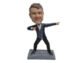 Custom Bobblehead Handsome Dude Rocking In Suit - Leisure &amp; Casual Casual Males  - £67.39 GBP