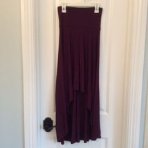 POETRY HI LOW BURGUNDY SKIRT Fall Winter Holiday Thanksgiving Wear - $29.99