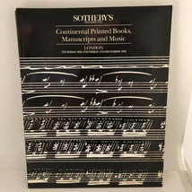 Sotheby’s Catalog London Continental Printed Books, Manuscripts and Musi... - $29.70