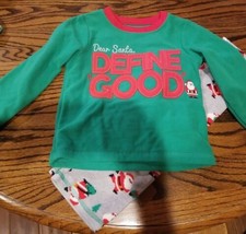 Carter&#39;s Christmas Pajama Set  &quot;Dear Santa, Define Good&quot; Size 3T Just One You - £7.88 GBP