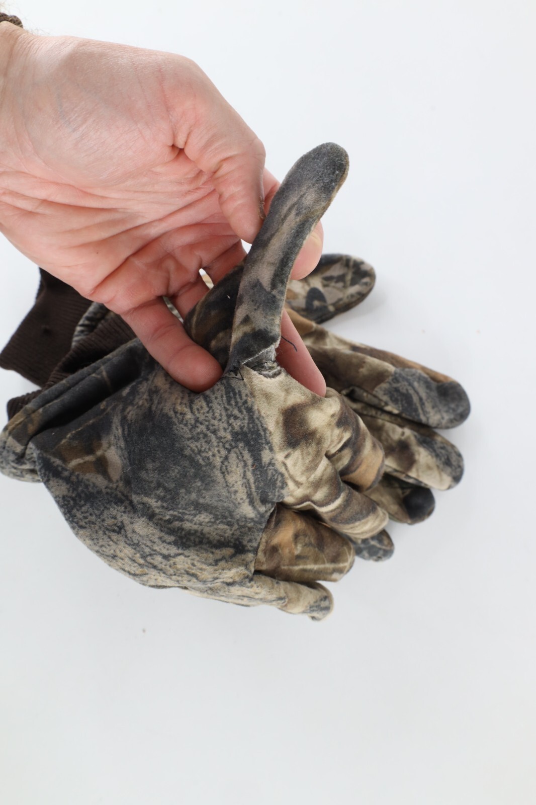 Vintage 90s Streetwear Distressed Soft Cloth Camouflage Insulated Gloves XL USA Item image 5