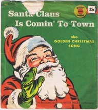 Mitch Miller Santa Claus Is Coming To Town 45 rpm Golden Christmas Song - £5.44 GBP
