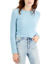 Hooked Up by IOT Juniors Fuzzy Crop Top,Blue,X-Small - £18.71 GBP