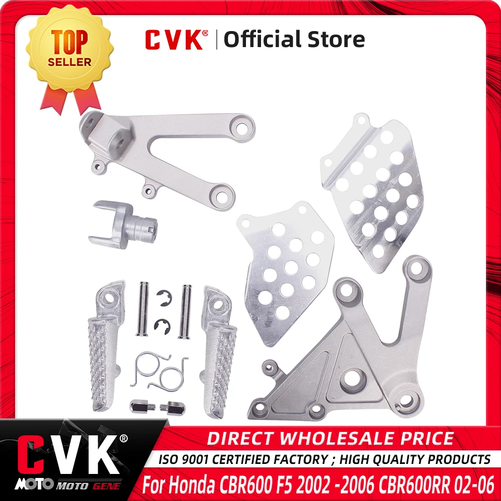 CVK Aluminium Alloy Front Footrests Bracket Kit Foot Rests Assembly For ... - $41.22