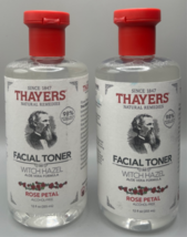 Thayers Witch Hazel Rose Petal Facial Toner Aloe Vera 12 Oz Alcohol-Free 2  Pack - $9.00