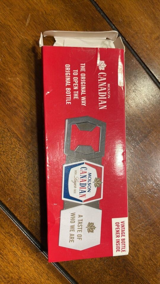 MOLSON CANADIAN BEER BOTTLE OPENER A TASTE OF WHO WE ARE - $10.92